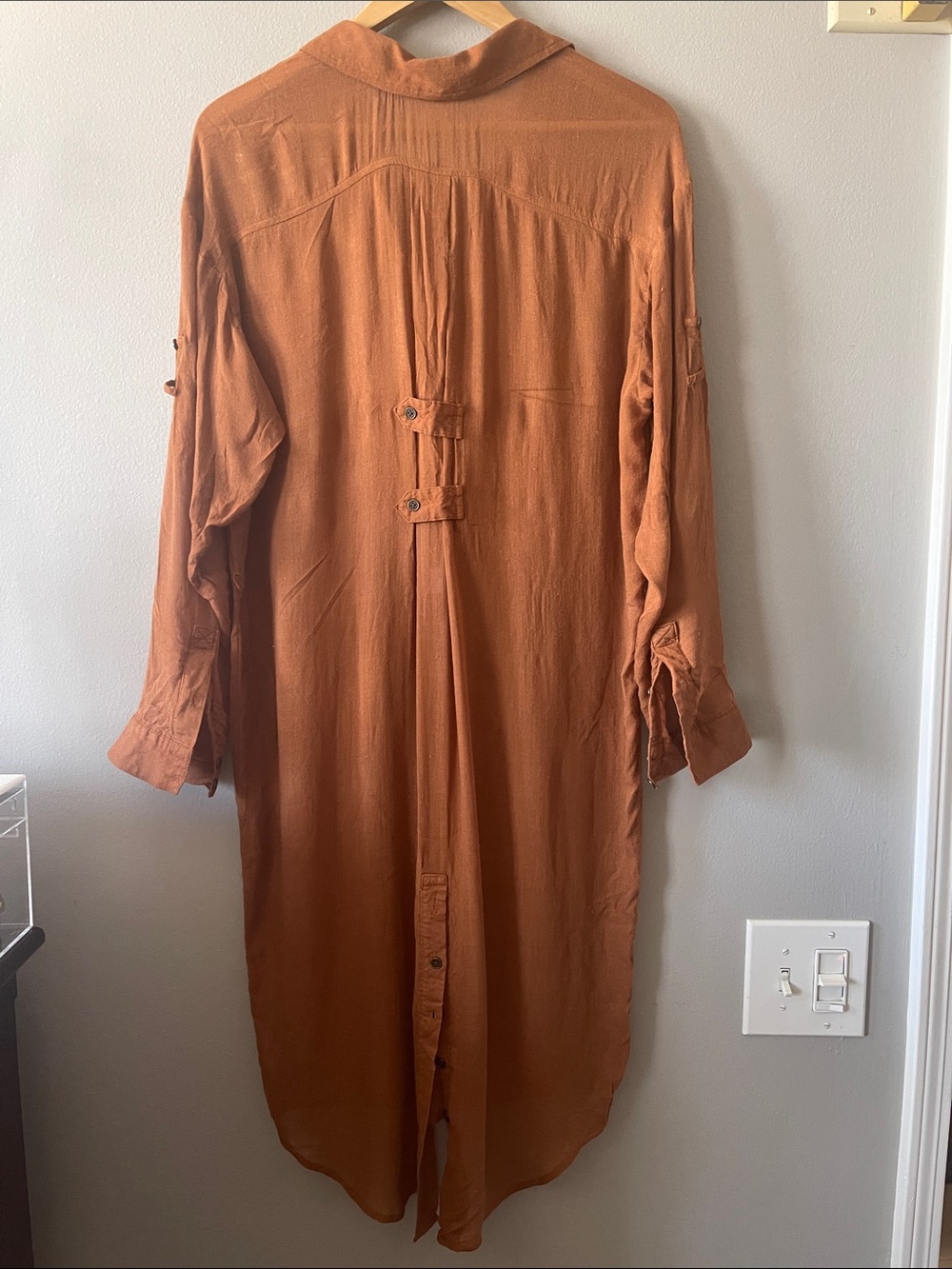 Free People Long Sleeve Shirt Dress softest fabric - Picture 6 of 10